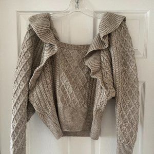 H&M Quilted Cropped Sweater